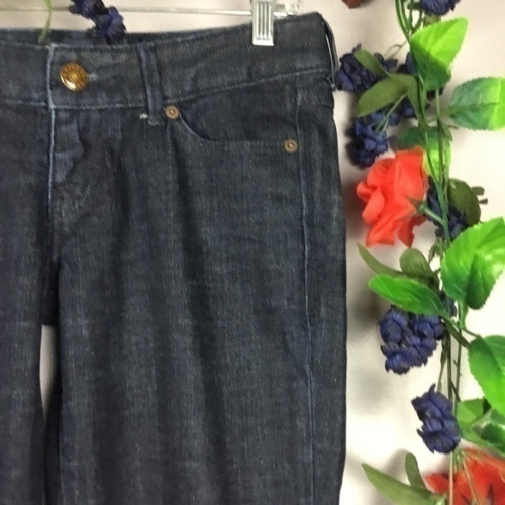 LIKE NEW EXPRESS ZELDA SKINNY Dark Wash Jeans Size 4 x 33 - Picture 5 of 14